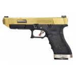 Страйкбольный пистолет WE GLOCK-34 G-Force металл слайд, Titanium Version WE-G008WET-TG